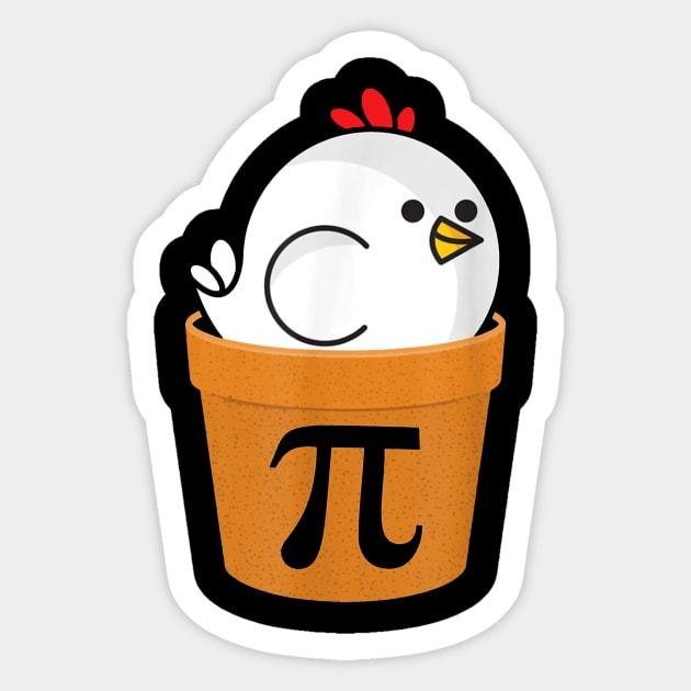 Funny Chicken pi day Sticker by brianarcher